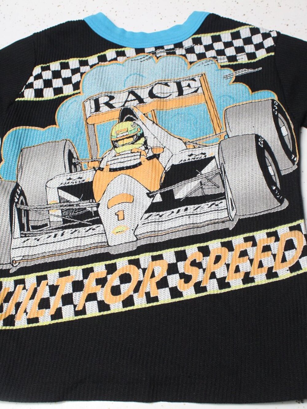Youth Race Car Thermal shirt Long John Long Sleeve Size 8